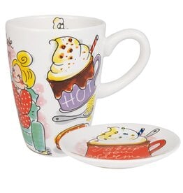 Blond Amsterdam Beker XL 0,5l & Petit Four Set "Hot Chocolate Season" - Blond Amsterdam