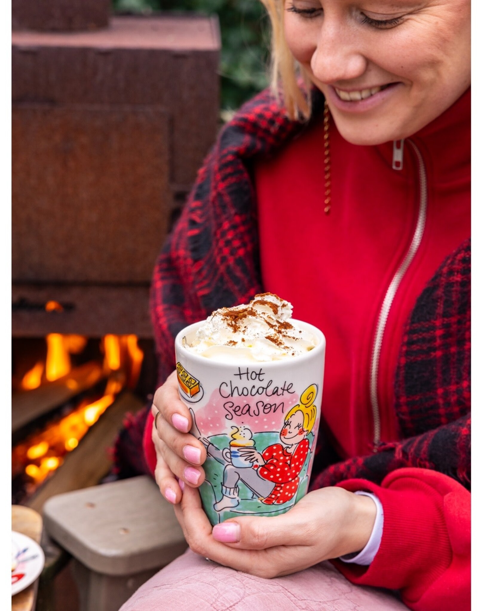 Blond Amsterdam Beker XL 0,5l & Petit Four Set "Hot Chocolate Season" - Blond Amsterdam