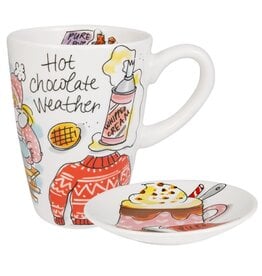 Blond Amsterdam Beker XL 0,5l & Petit Four Set "Hot Chocolate Weather" - Blond Amsterdam