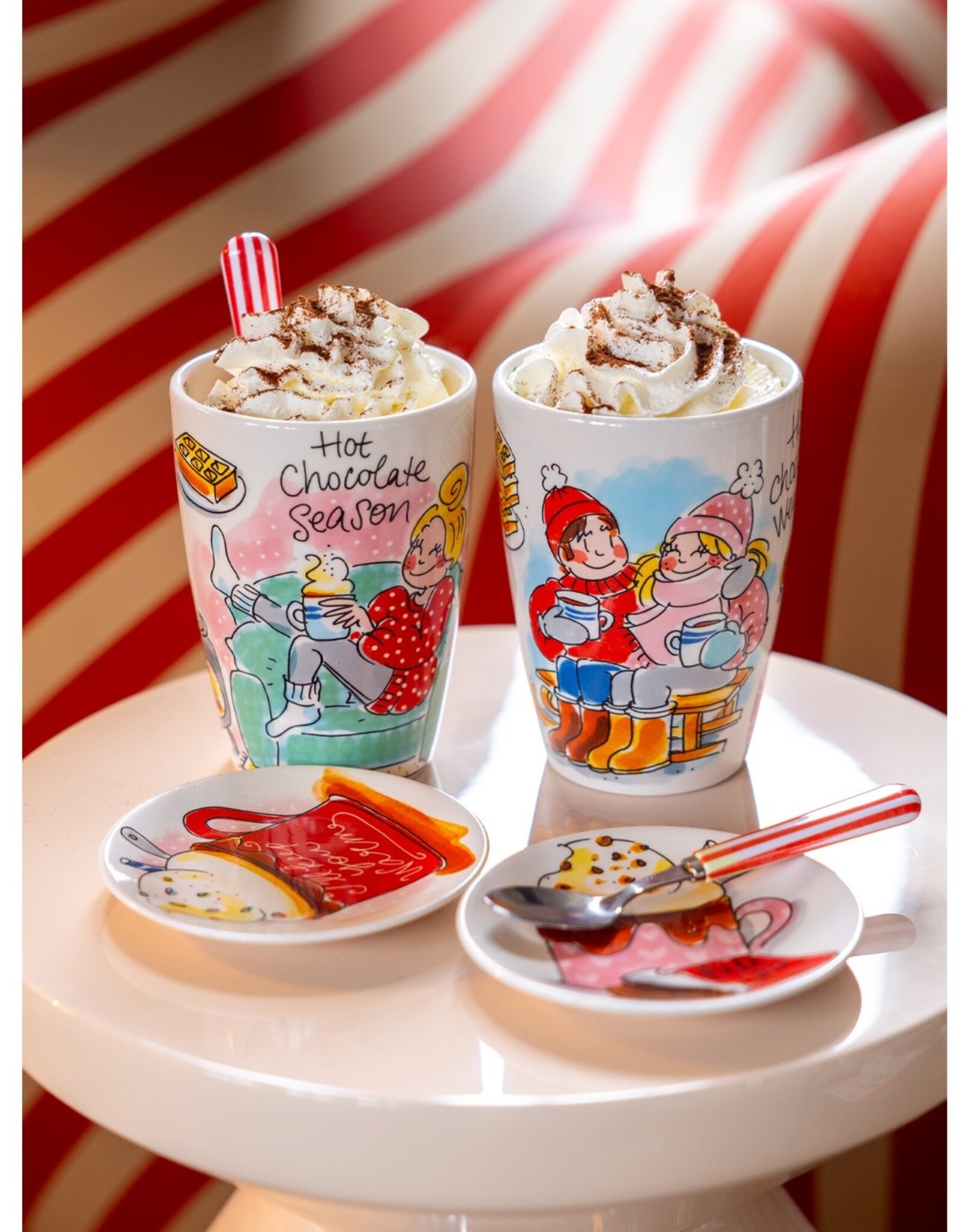 Blond Amsterdam Beker XL 0,5l & Petit Four Set "Hot Chocolate Weather" - Blond Amsterdam