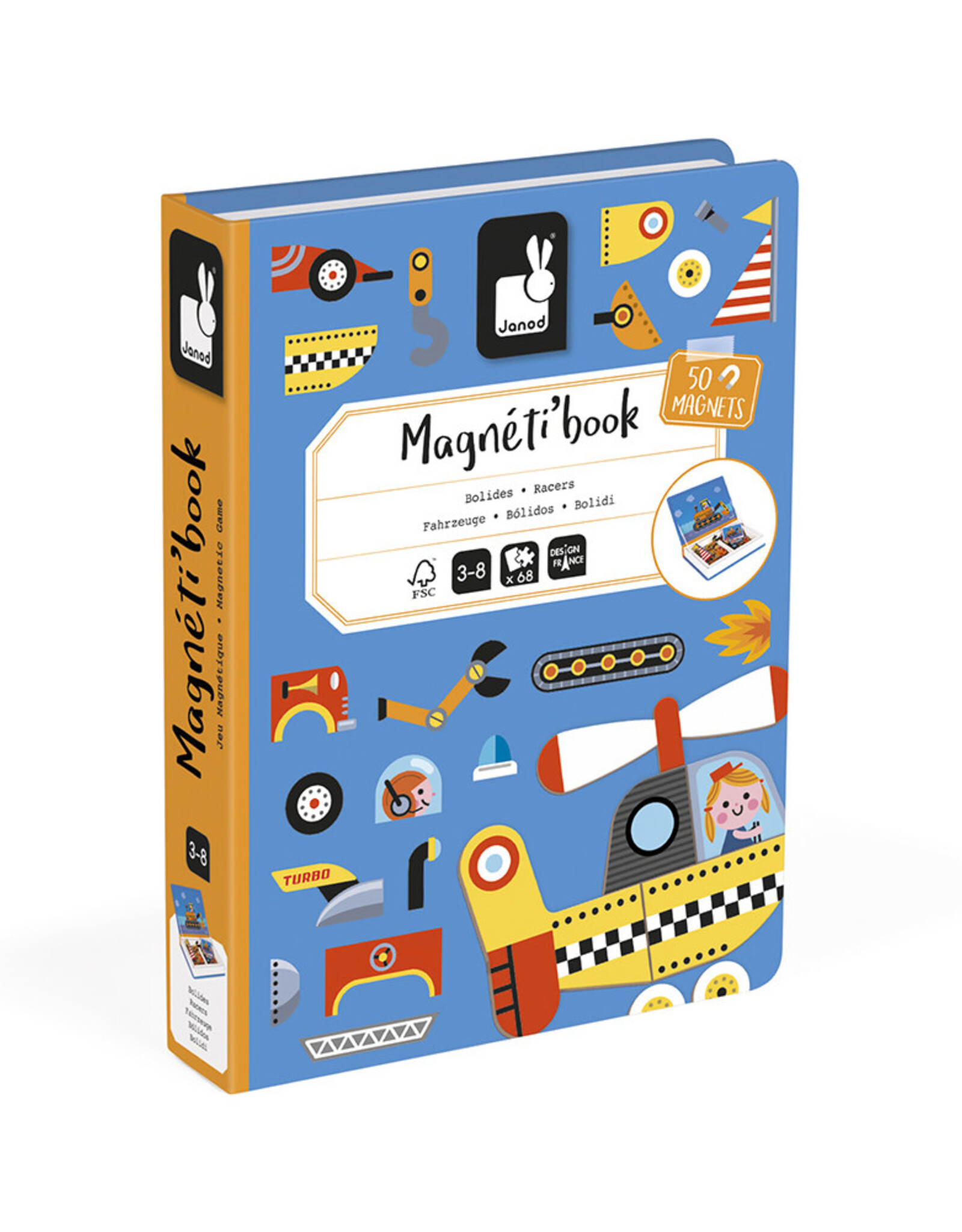 Janod Magnetibook Racers 3-8jr - Janod