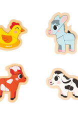 Janod 4 puzzels 2-3-4-5 stukken Boerderij +18mnd - Janod