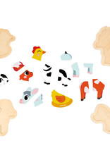 Janod 4 puzzels 2-3-4-5 stukken Boerderij +18mnd - Janod