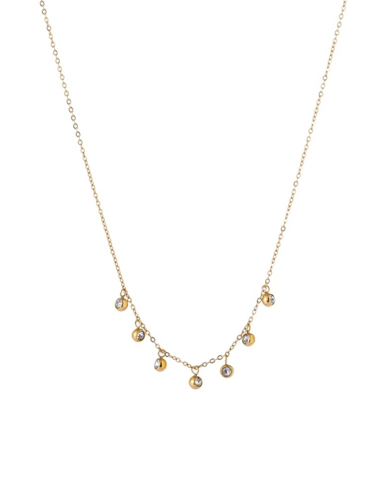 Day & Eve by Go Dutch Label Ketting (N66424-1) 14K goud + crystal - Day & Eve by Go Dutch Label