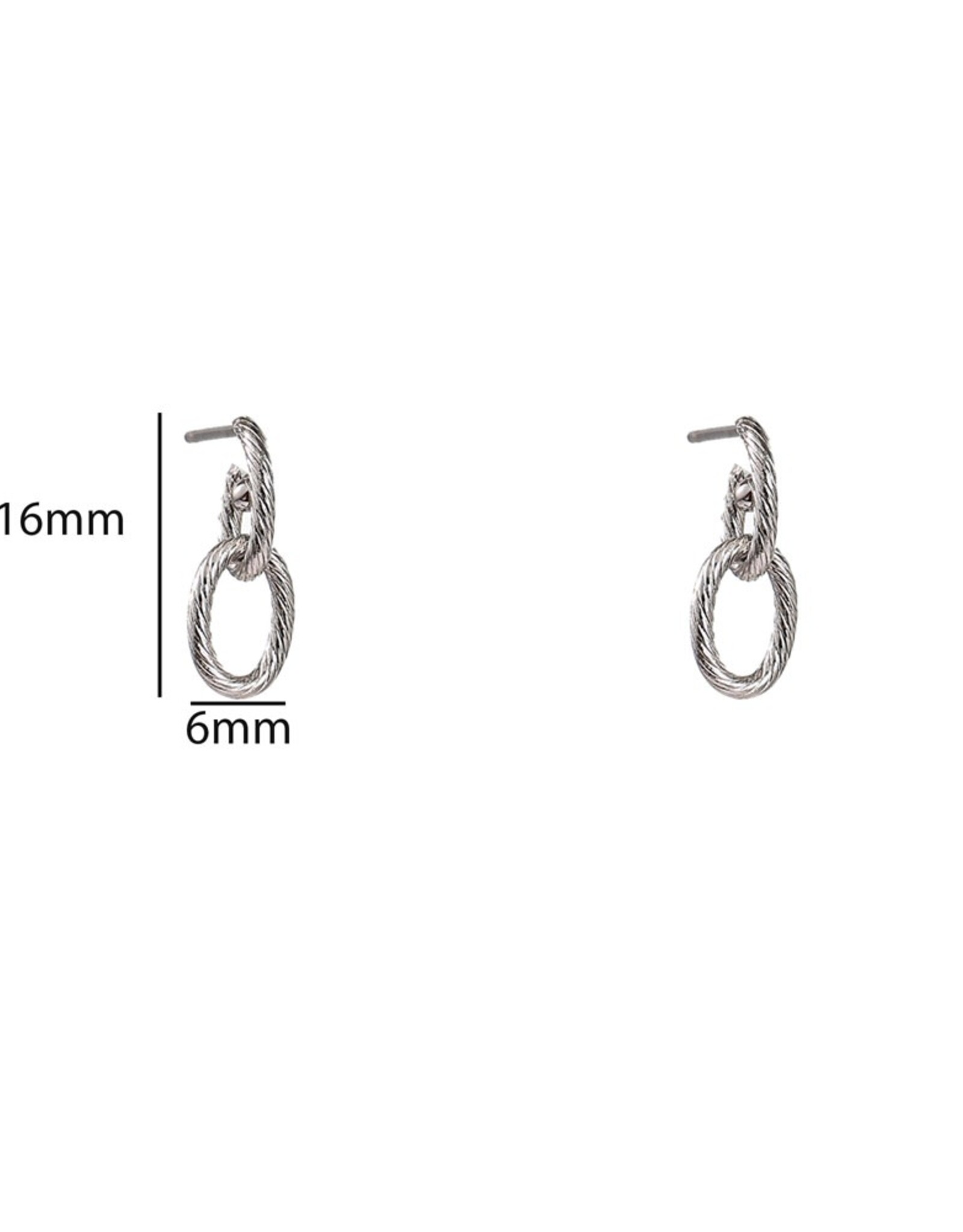 Day & Eve by Go Dutch Label Oorbellen (E61128-1) zilver - Day & Eve by Go Dutch Label