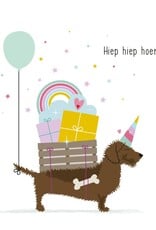 Hiep Hiep Hoera! - Wenskaart Frits