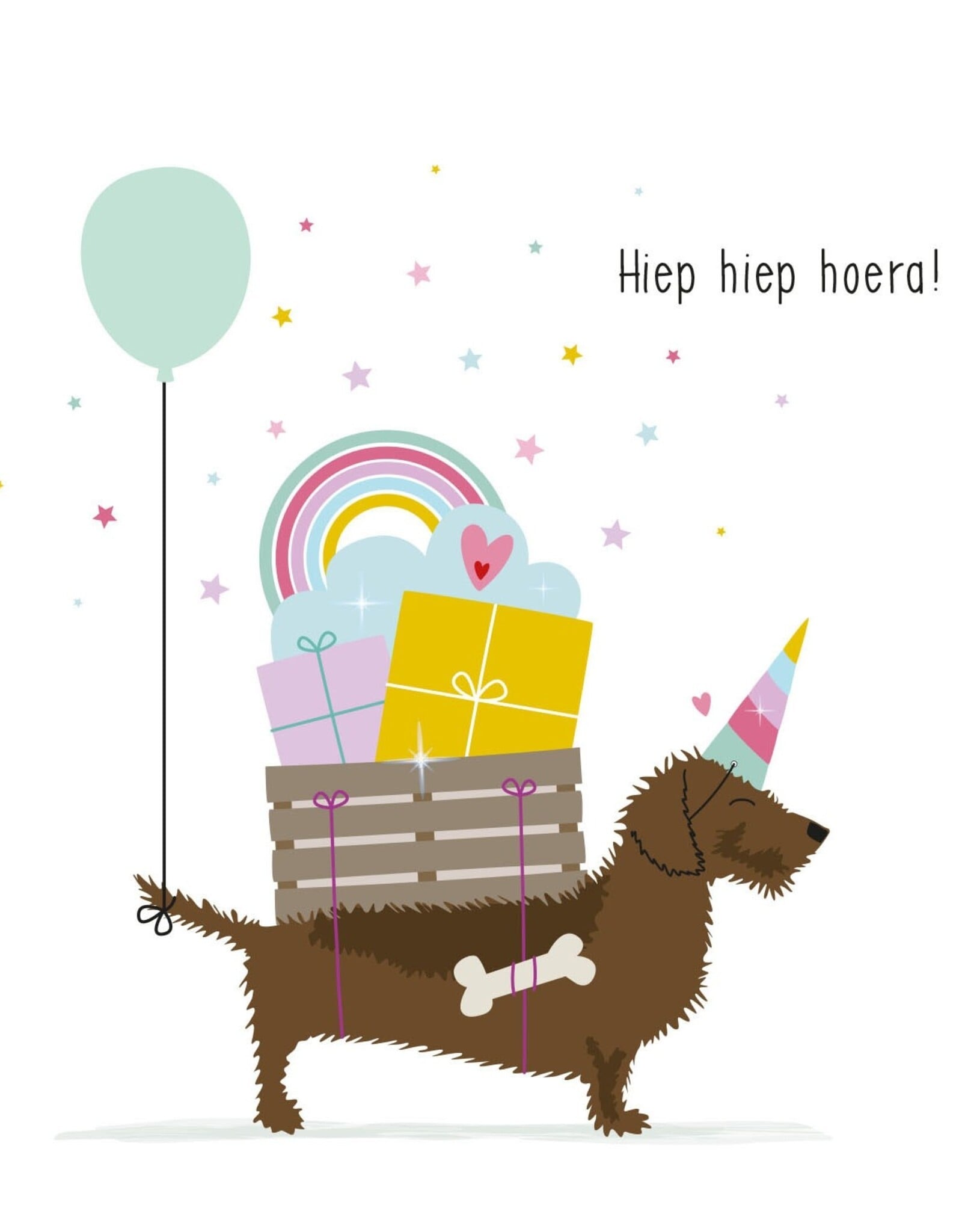 Hiep Hiep Hoera! - Wenskaart Frits