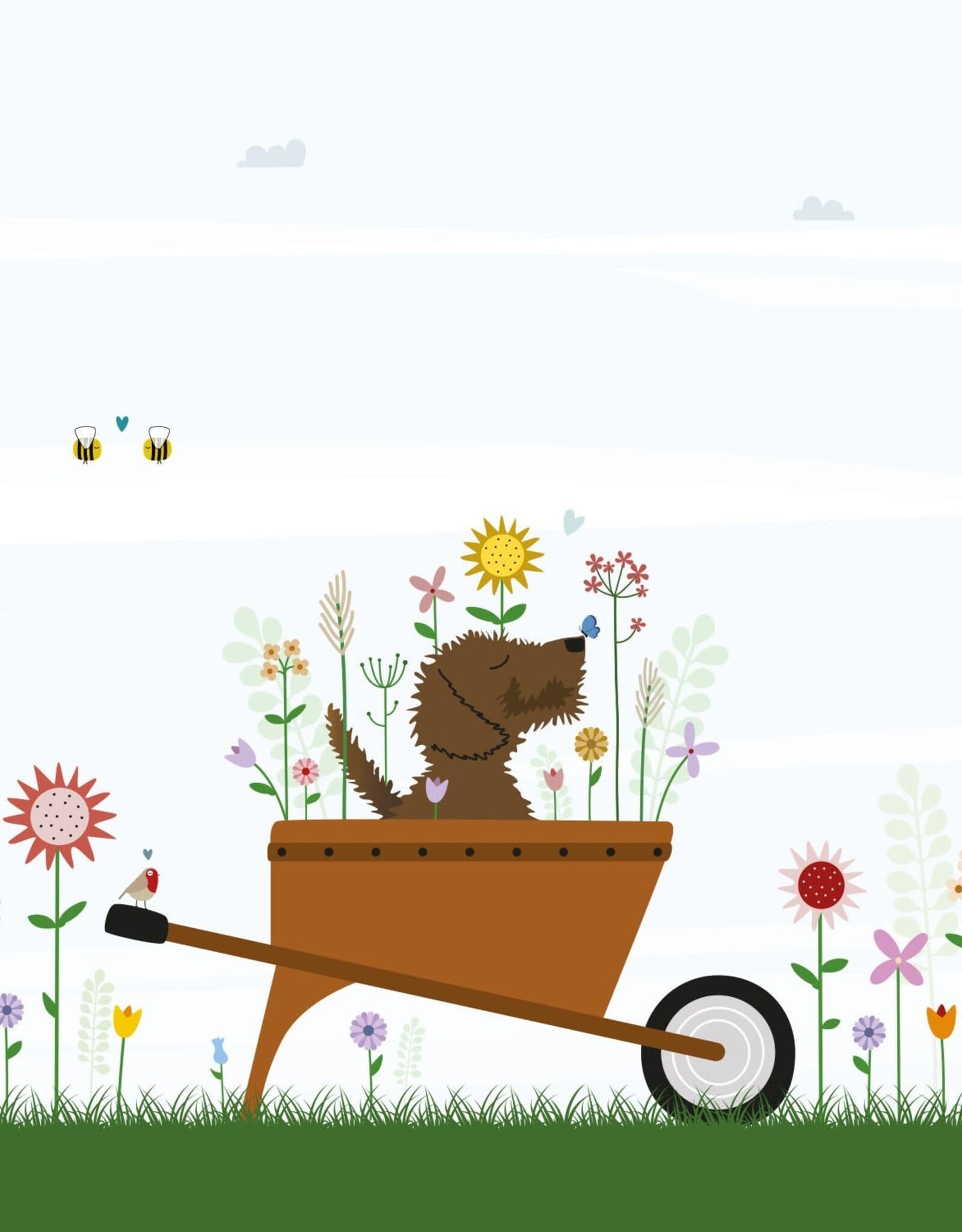 (In de Tuin) - Wenskaart Frits