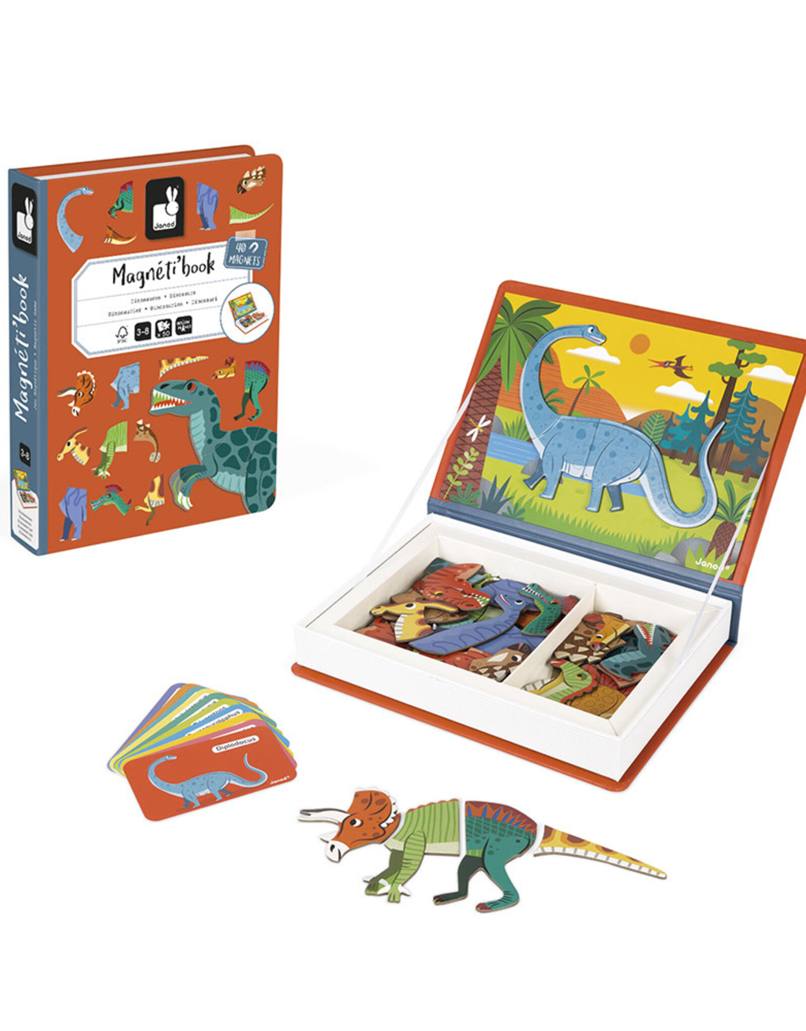 Janod Magnetibook Dinosaurus +3jr - Janod