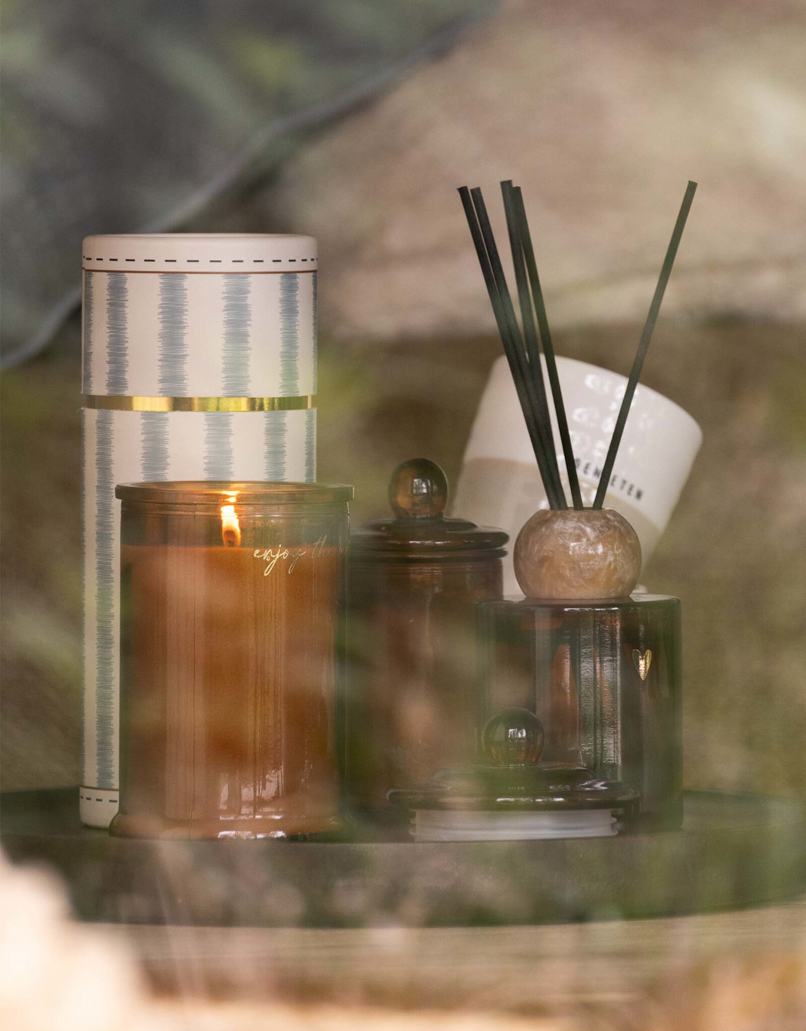 Zusss Geurkaars glas met deksel hartje - Zusss