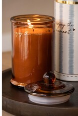 Zusss Geurkaars glas met deksel "Enjoy the moment" - Zusss