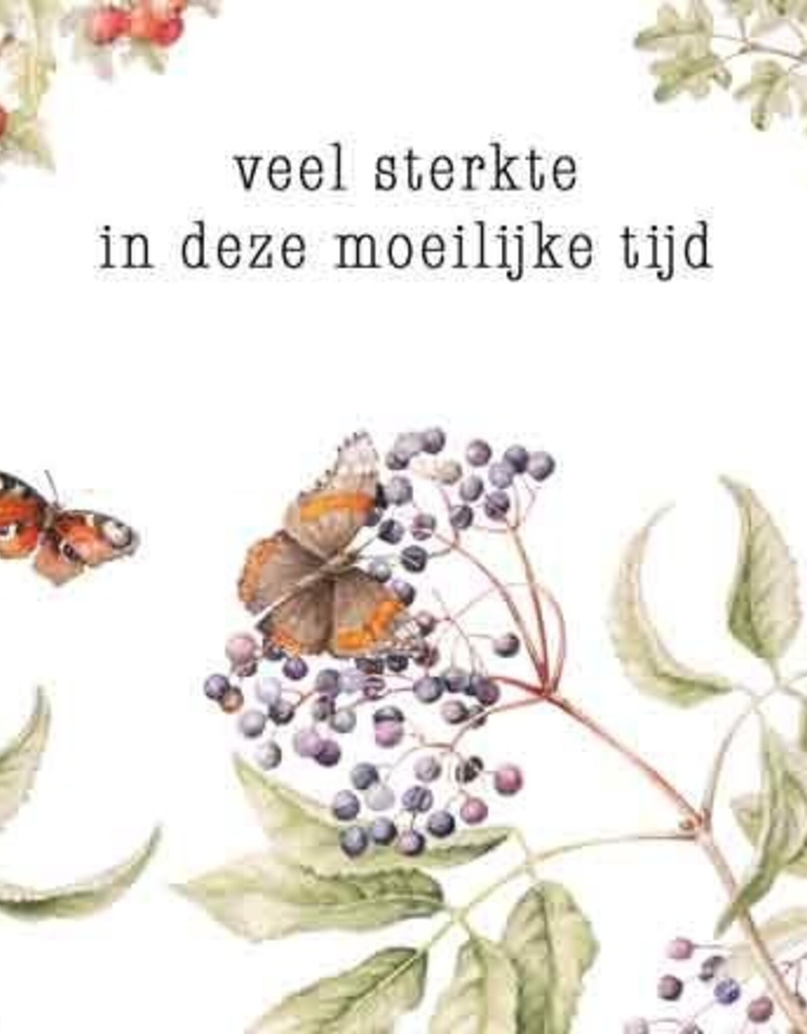 Veel Sterkte in deze Moeilijke Tijd - Wenskaart Janneke Brinkman