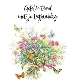Gefeliciteerd met je Verjaardag - Wenskaart Janneke Brinkman