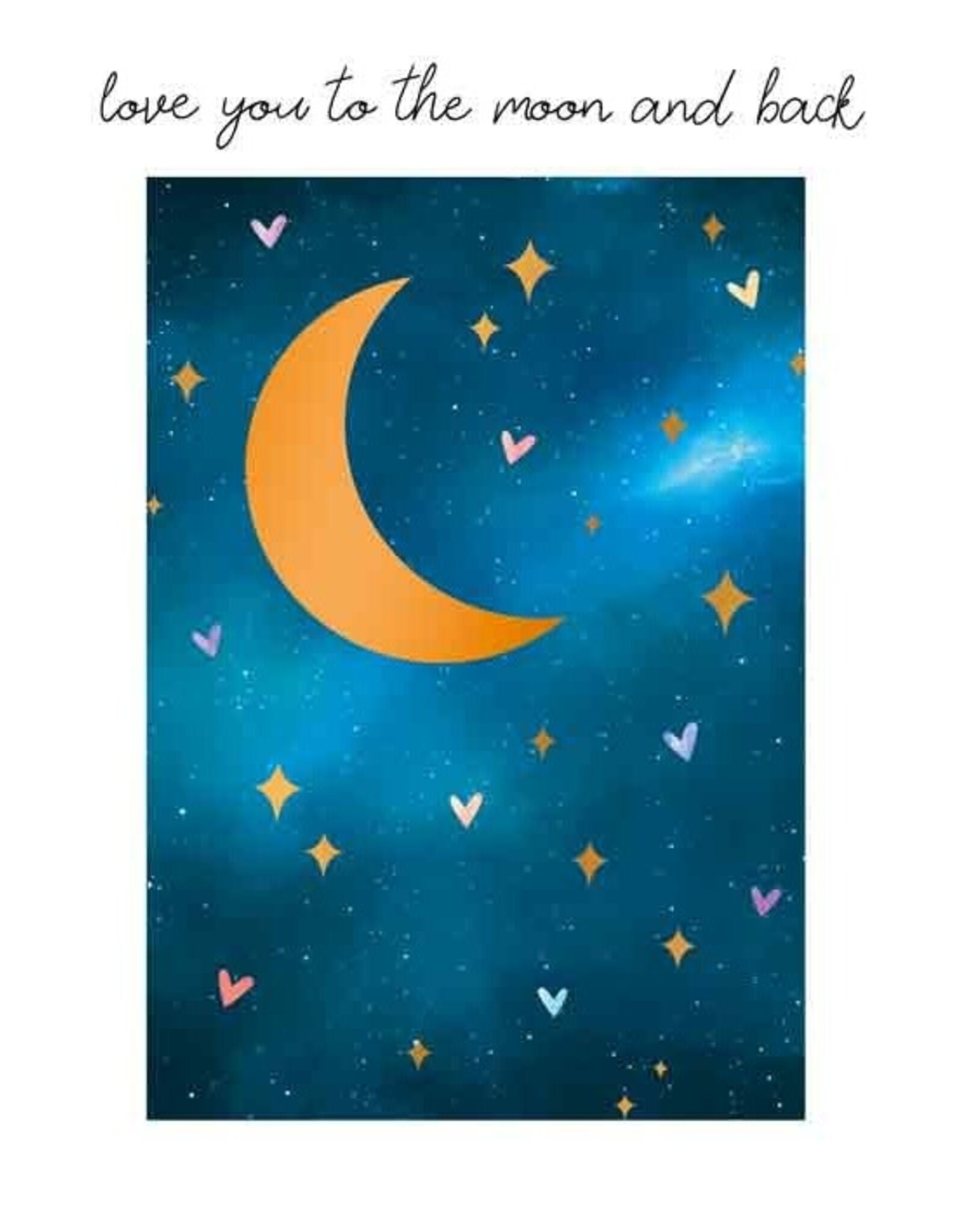 Love you to the moon and back - Wenskaart Bliss
