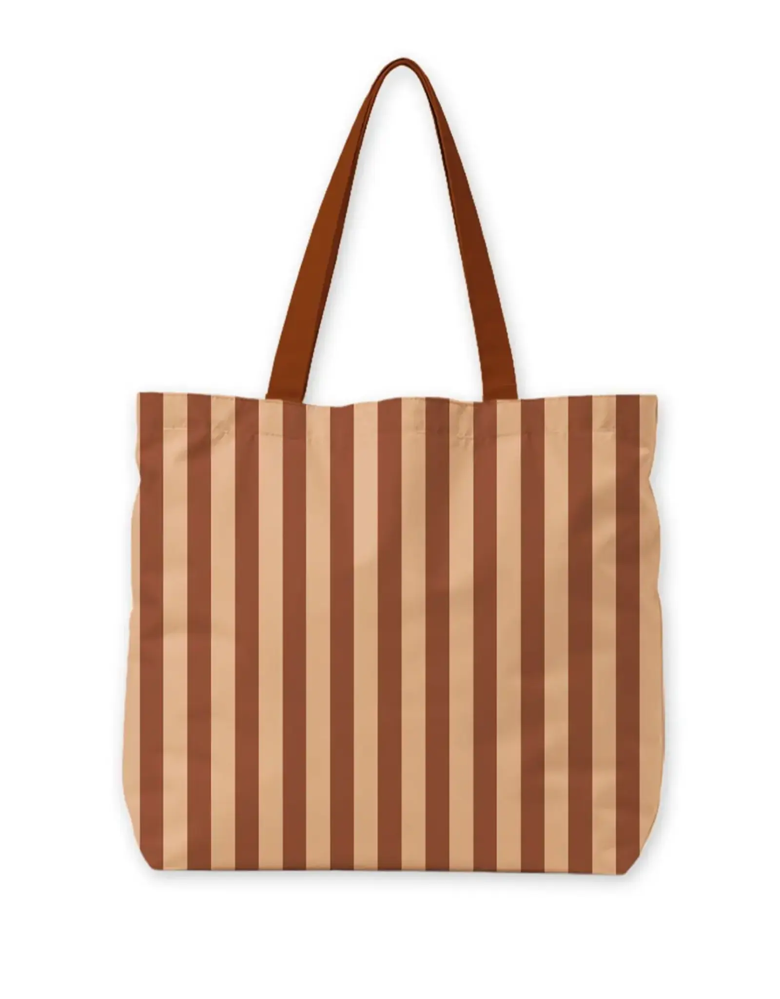 Shopper Strepen Beige 48x15x38cm