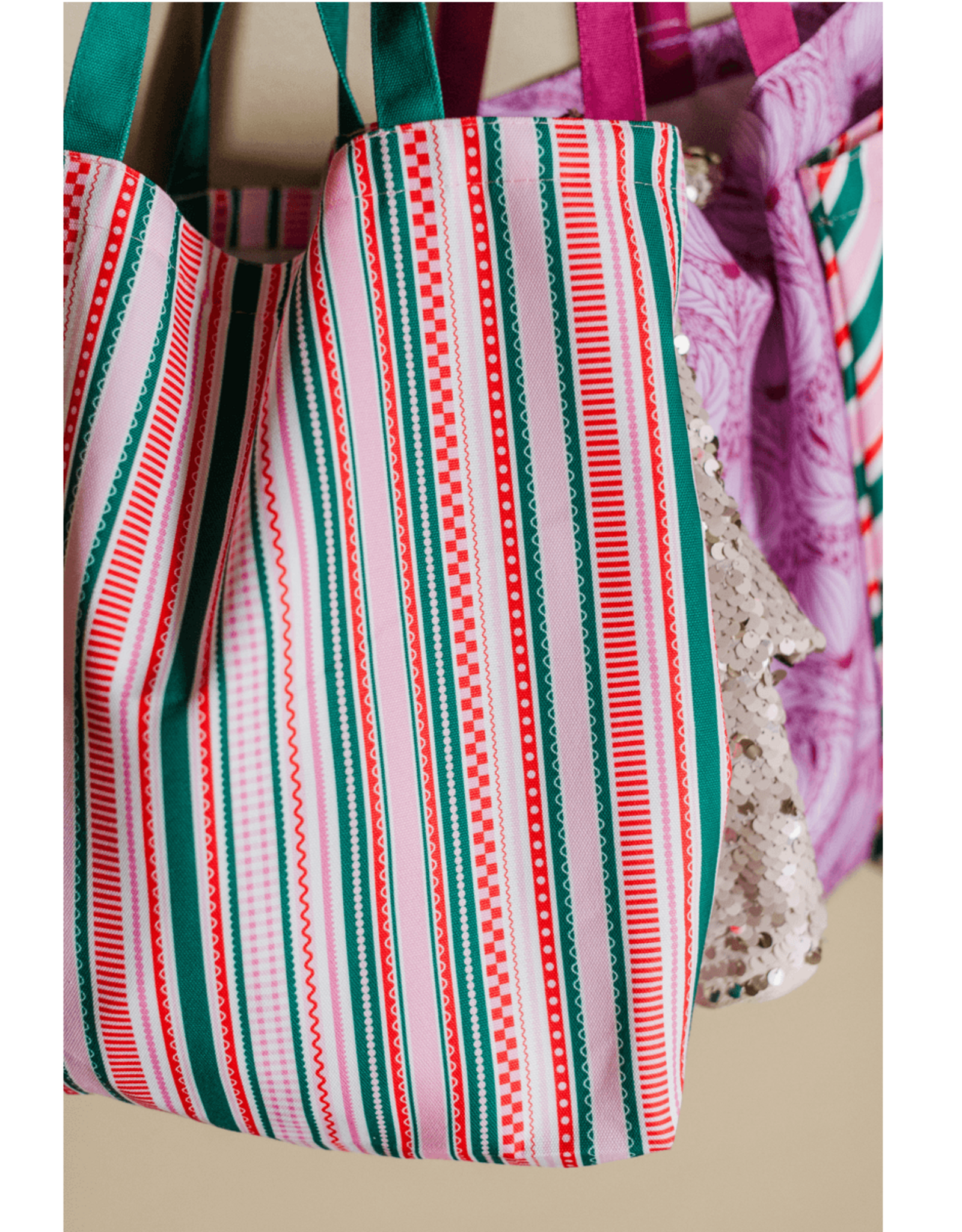 Shopper Colorful ribbons 48x15x38cm