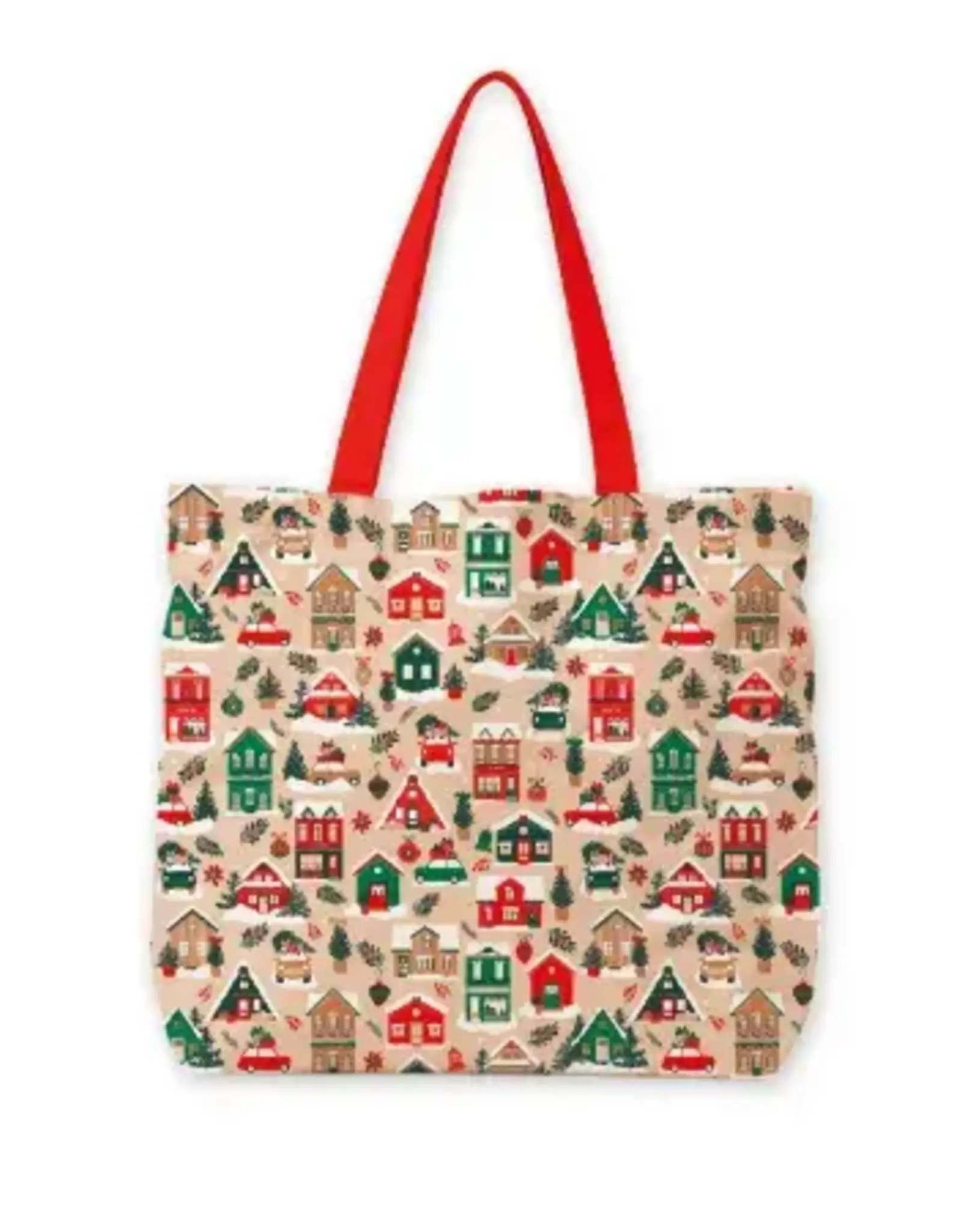 Shopper Winter houses 48x15x38cm