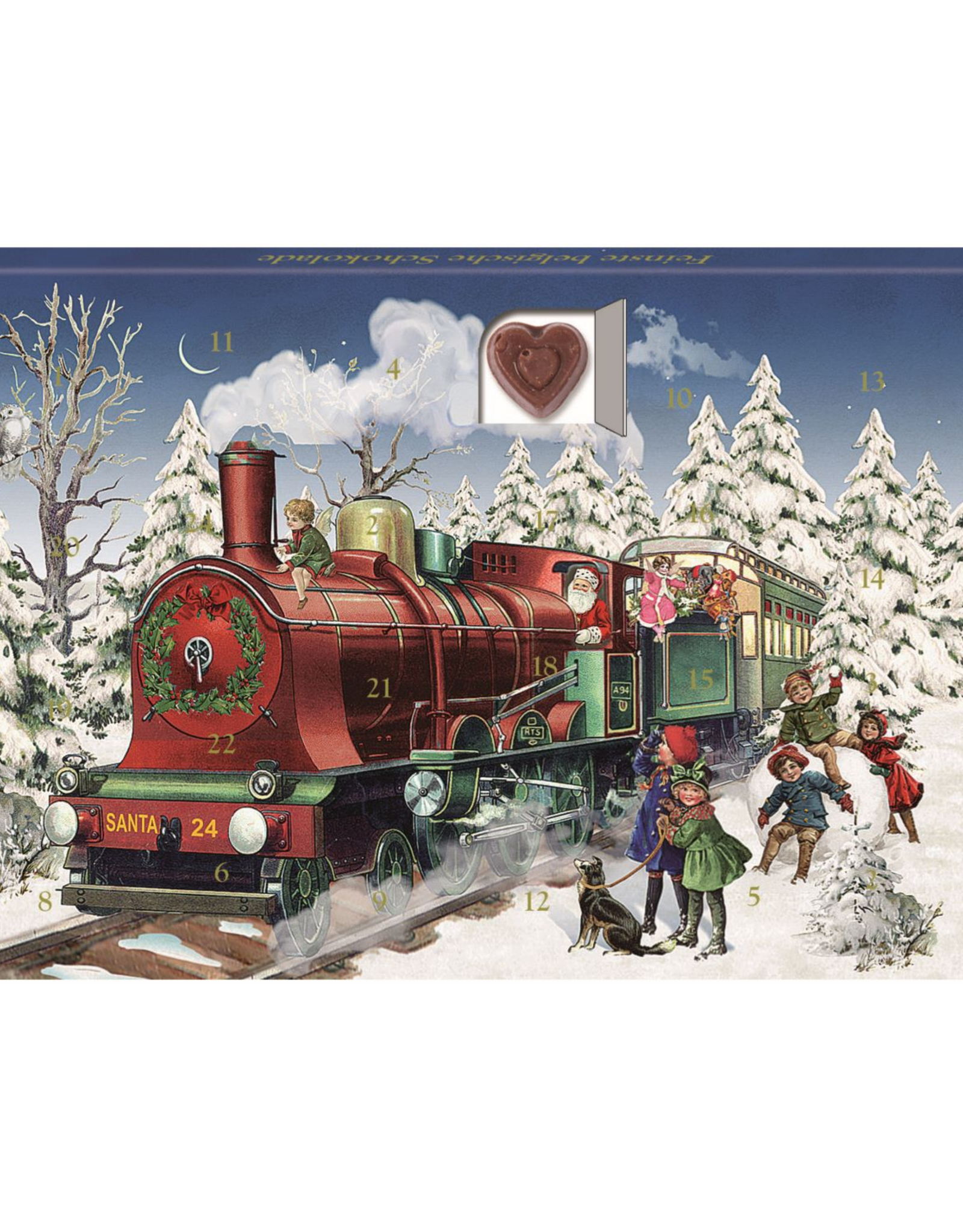 Chocolade Adventskalender klein "trein"