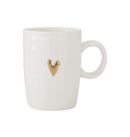 Zusss Koffiemok met Oor Hartje wit/goud - Zusss