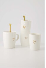 Zusss Koffiemok Hartje wit/goud - Zusss