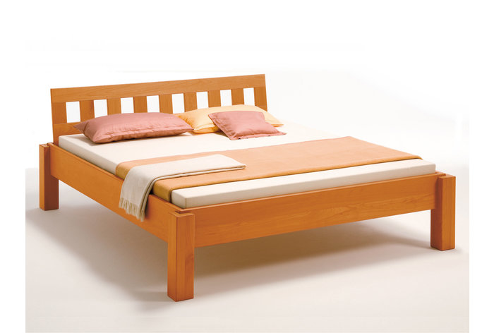 Metaalvrij bed Lienz - beukenhout, kersen gebeitst Metaalvrij bed Lienz - beukenhout, kersen gebeitst