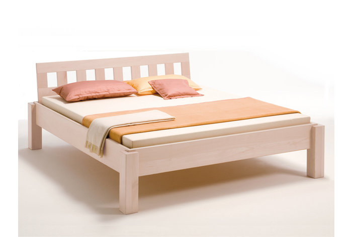 Metaalvrij bed Lienz - beukenhout, wit gebeitst Metaalvrij bed Lienz - beukenhout, wit gebeitst
