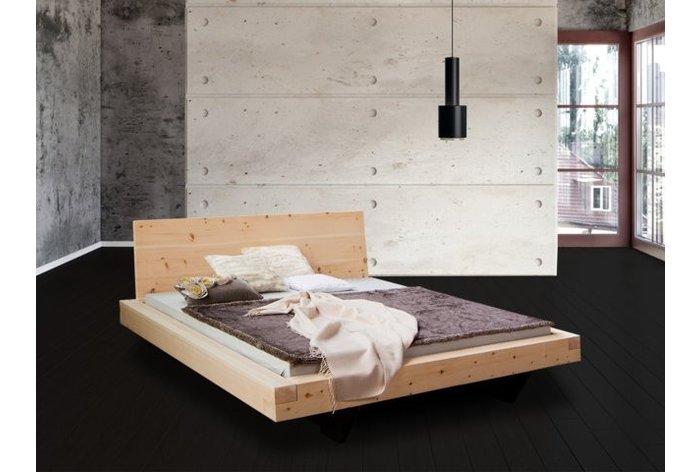 Massief houten bed Lans (hout: zirben / alpenden / zirbe) - hoofdbord type 1