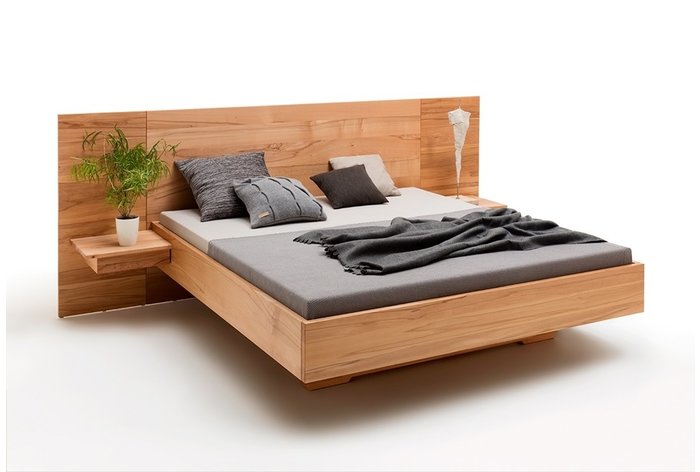 Massief houten bed Roermond (hout: kernbeuken)