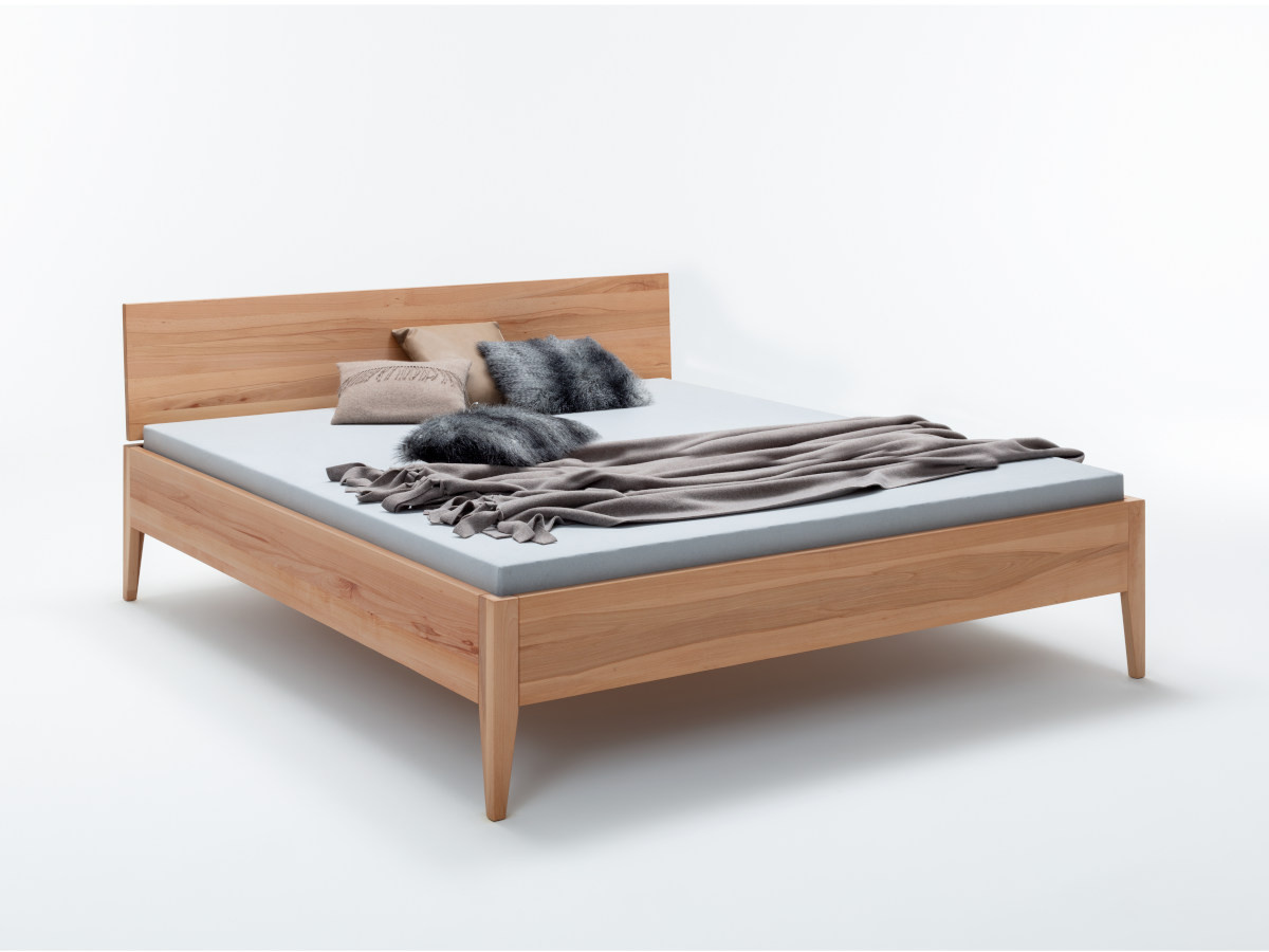 marketing Leeg de prullenbak koppel Minimalistisch kernbeuken bed in Scandinavische stijl | Lund - Massief  Houten Bed