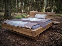 Zwevend eiken balkenbed Lans Zwevend eiken balkenbed Lans