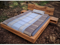 Zwevend houten balkenbed Lans Zwevend houten balkenbed Lans