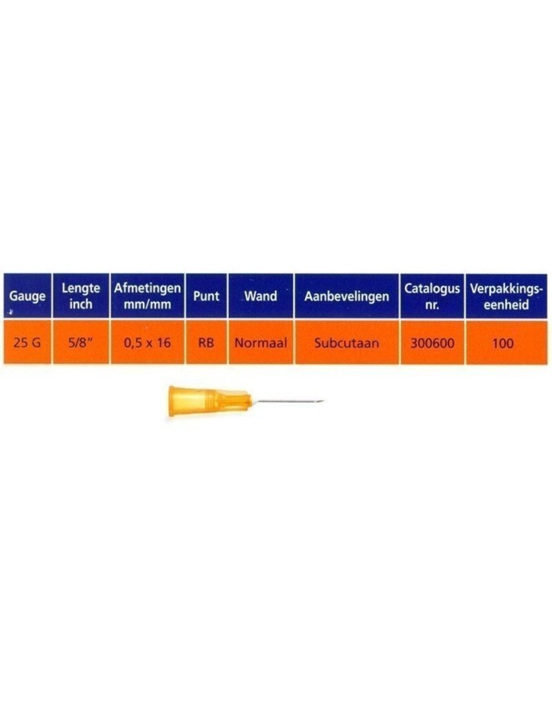 BD Microlance BD – Subcutane naalden – doos van 100 stuks