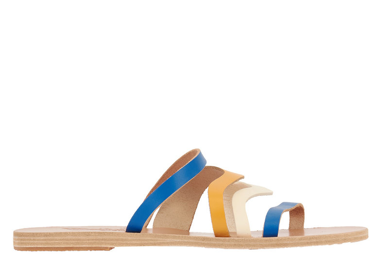 Ancient Greek Sandals Ancient Greek Sandals CARYAE BLUE/OFF WHITE/YELLOW MIX