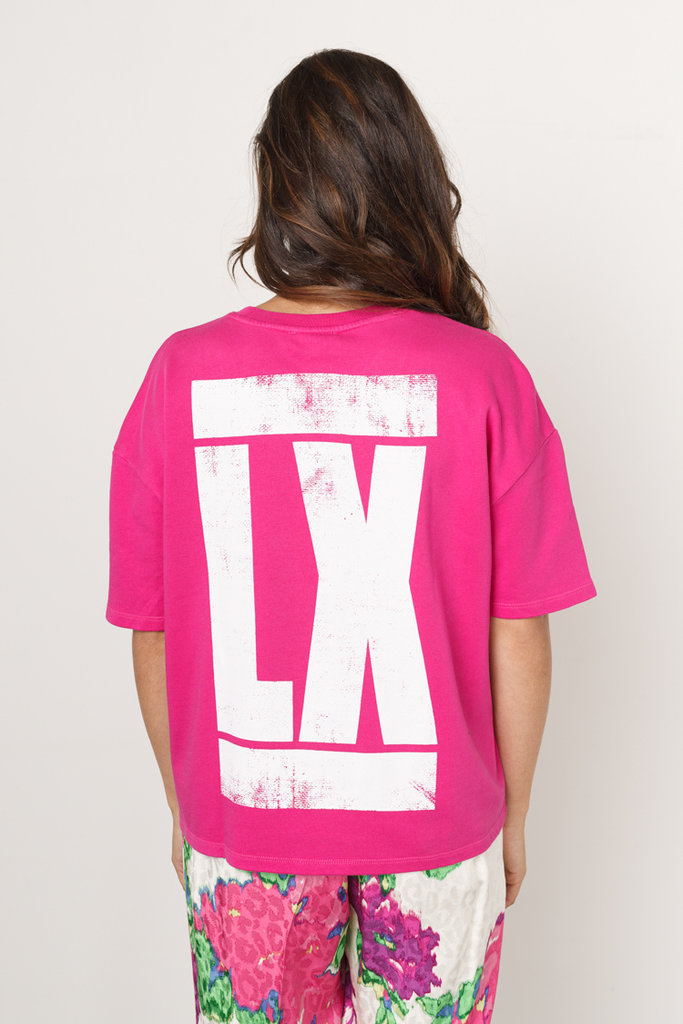 Alix The Label ALIX THE LABEL Knitted oversized sweat T-shirt 326 Shocking pink