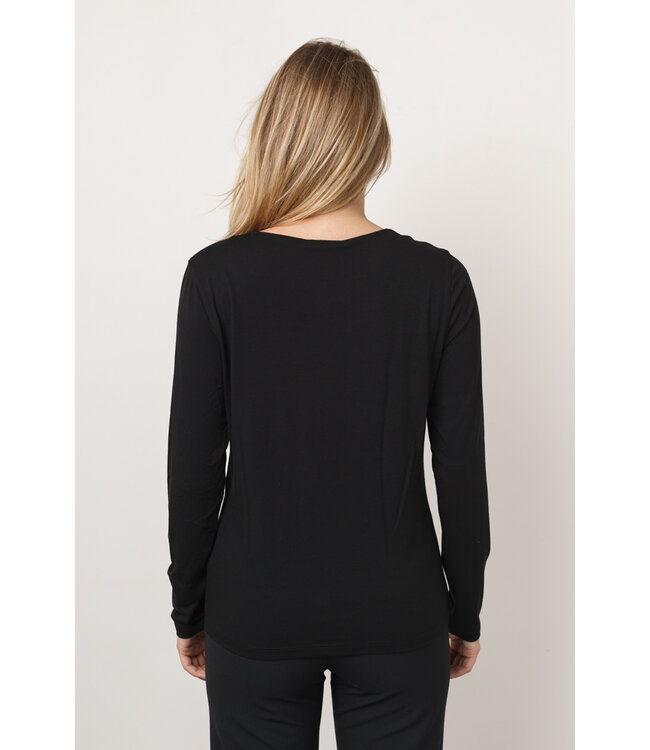 Le Tricot Perugia zwart t-shirts 66004