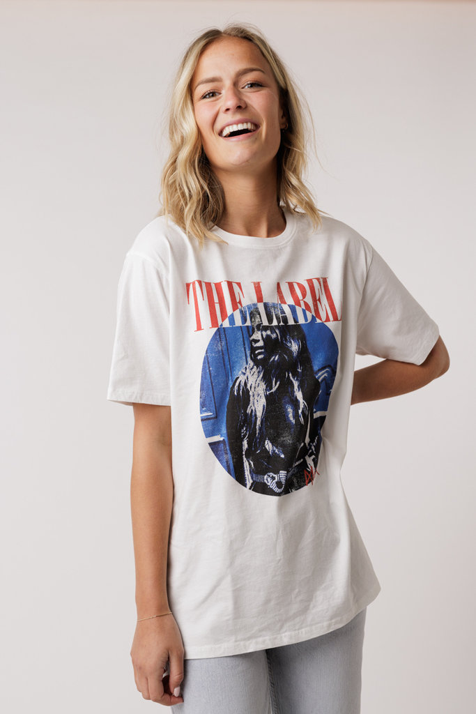 Alix The Label ALIX THE LABEL Knitted photoprint t-shirt 012 Soft white