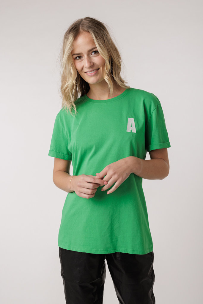 Alix The Label ALIX THE LABEL Knitted embroidered A T-shirt 709 Fresh green