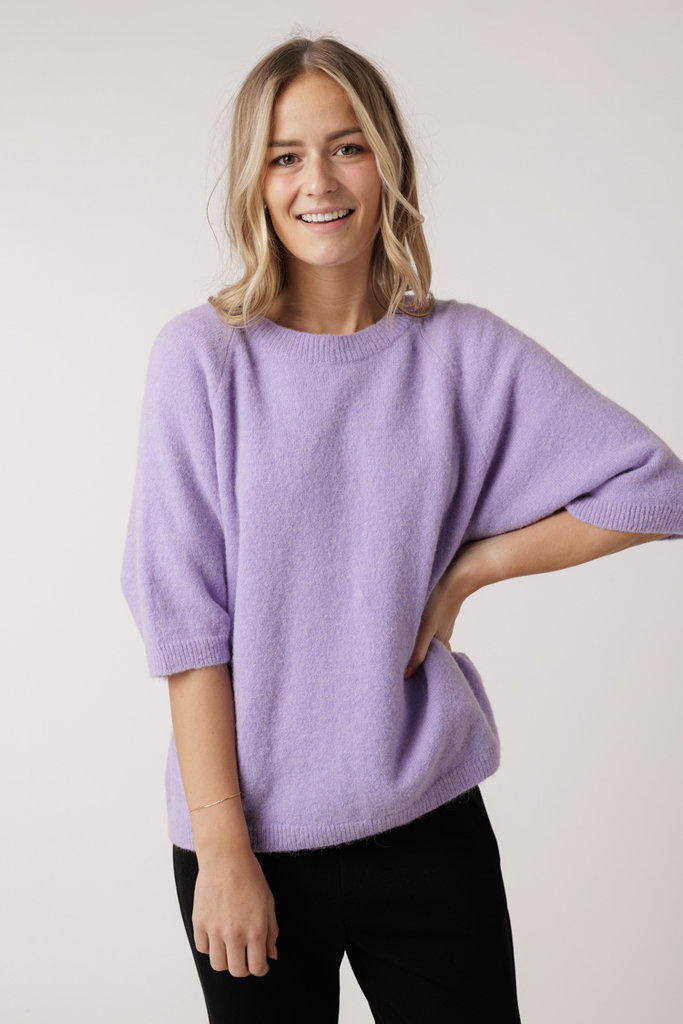 10 Days 10 Days SHORTSLEEVE SWEATER SOFT KNIT 1218/lilac