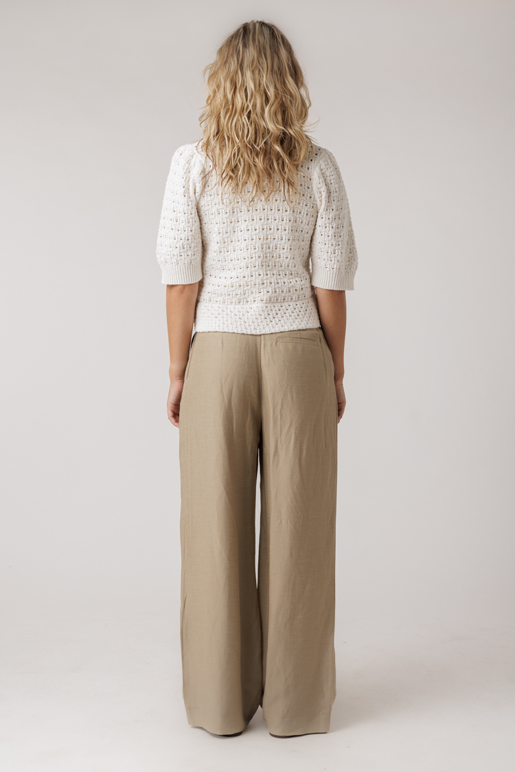 SAMSOE SAMSOE JALIA TROUSERS 14782 SILVER SAGE - Uniek Mode