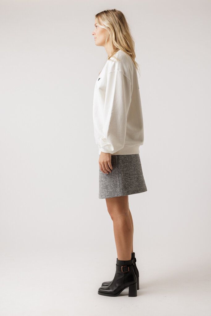 ALIX THE LABEL Knitted ALIX sweater 012 Soft white