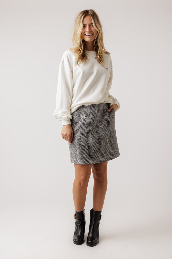 ALIX THE LABEL Knitted ALIX sweater 012 Soft white