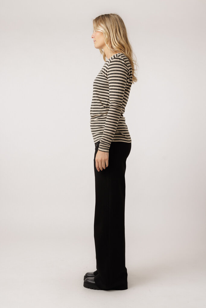 By Bar BY BAR BASIC LS STRIPE TOP 018 CHALK