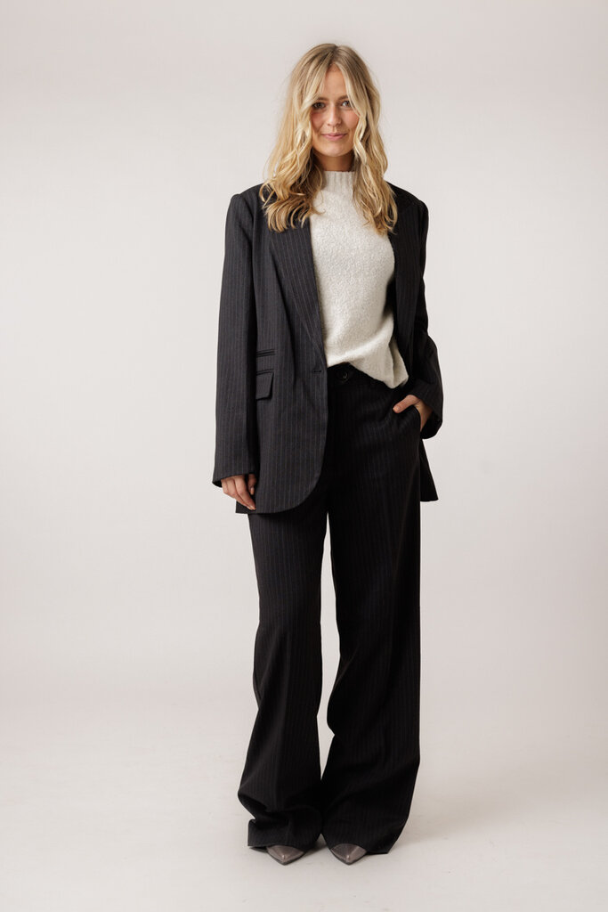 Co'Couture IDA PIN SINGLE OVERSIZED BLAZER 140 Dark Grey