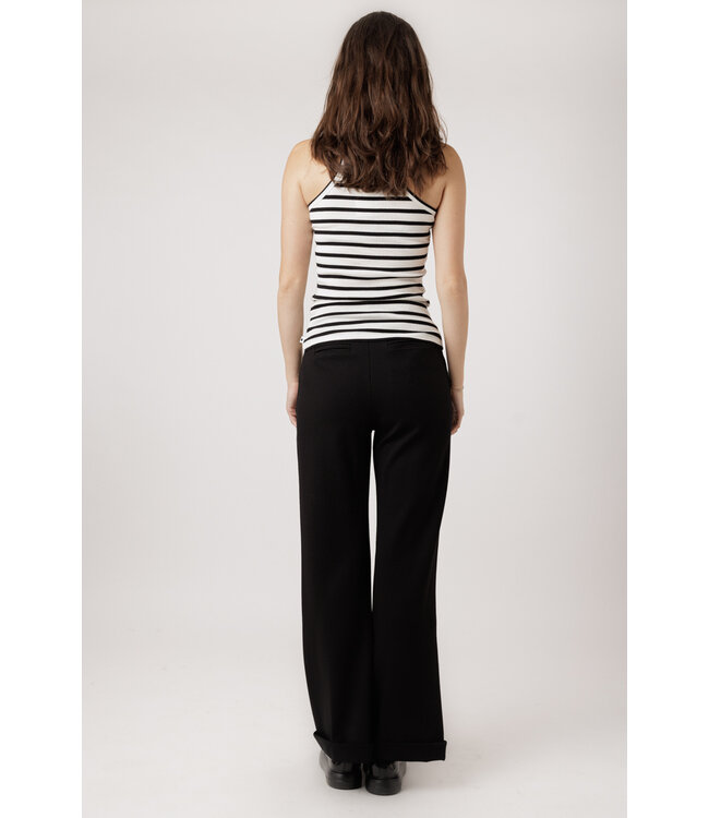 10 Days TANK TOP RIB STRIPE 3006/Ecru/Black