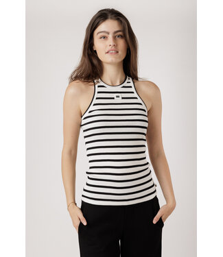 10 Days TANK TOP RIB STRIPE 3006/Ecru/Black