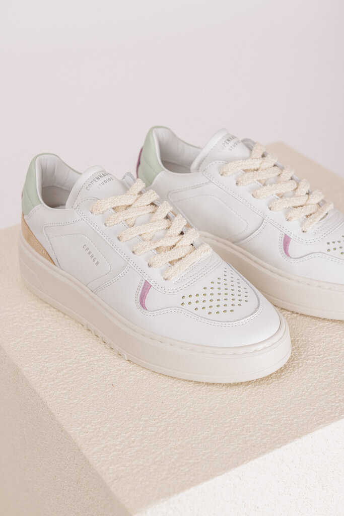 Copenhagen Studios COPENHAGEN CPH76 LEATHER MIX WHITE/MINT