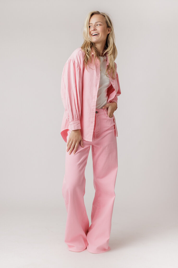 Femme organic twill pant bubblegum