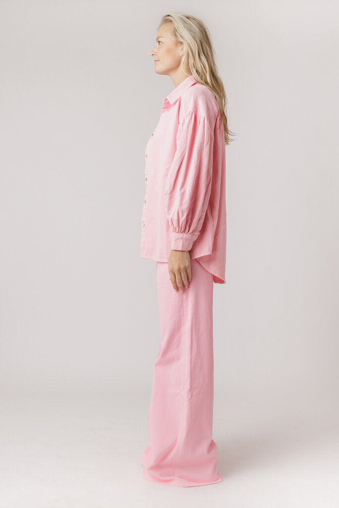 Femme organic twill pant bubblegum