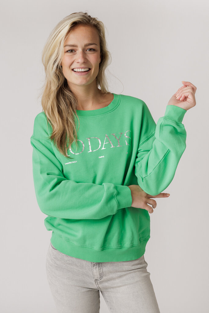 10 Days 10 Days SWEATER LOGO apple green