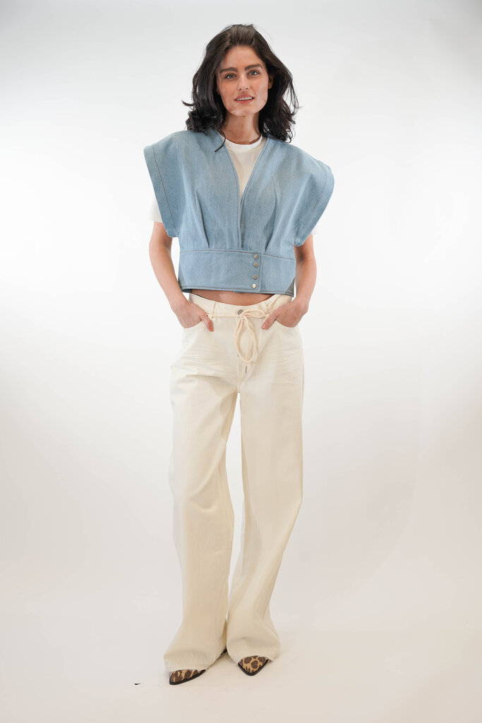 Circle of Trust CIRCLE OF TRUST JONA WIDE LEG DNM BONE WHITE 9999